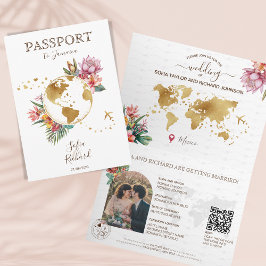Obligatoriskt ("Tropical Beach Destination Wedding Inbjudan