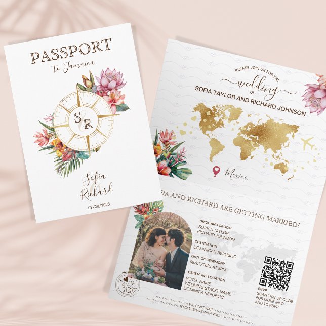 Obligatoriskt ("Tropical Beach Destination Wedding Inbjudan (Skapare uppladdad)
