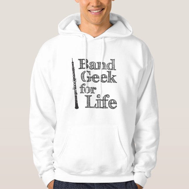 Oboe Band Geek Hoodie (Framsida)