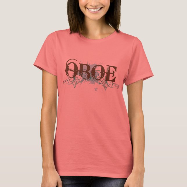 Oboe Blue Grunge T-shirt (Framsida)
