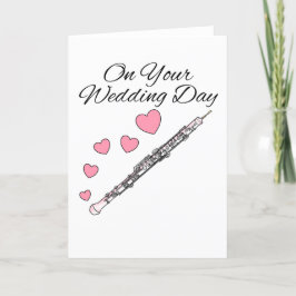 Oboe Bröllop Card Oboist Woodwind Musician Tack Kort