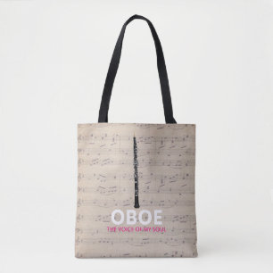 Oboe Citoboist Musik noter Tygkasse