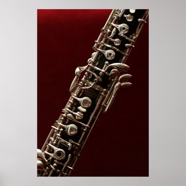 Oboe - dubbla, skogsvindsmusikinstrument poster (Framsidan)