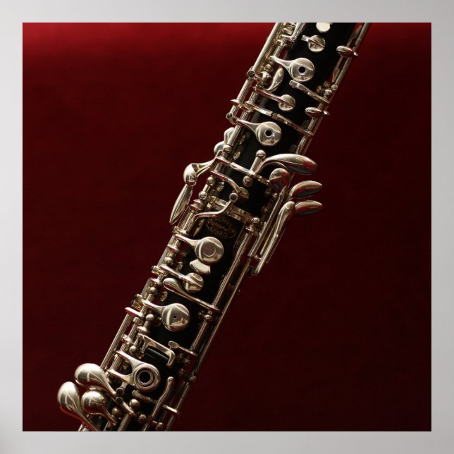 Oboe - dubbla, skogsvindsmusikinstrument poster (Framsidan)