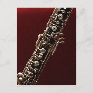 Oboe - dubbla, skogsvindsmusikinstrument vykort
