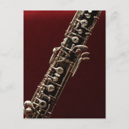 Oboe - dubbla, skogsvindsmusikinstrument vykort