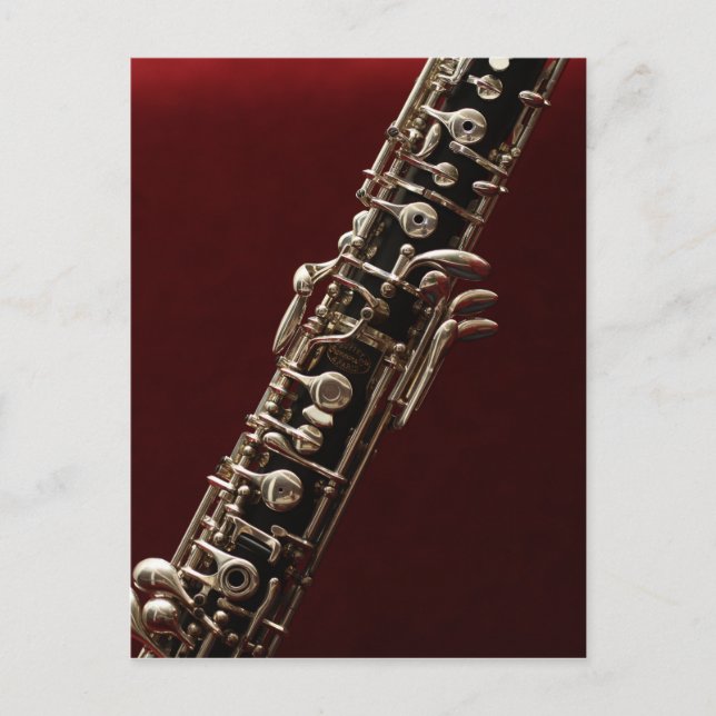 Oboe - dubbla, skogsvindsmusikinstrument vykort (Framsida)