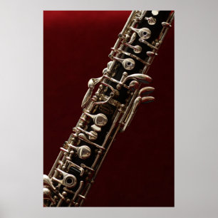Oboe - dubbla, trädrindvindsinstrument poster