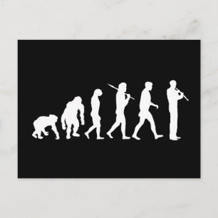 Oboe evolution lustig Oboist humor-gåva Vykort