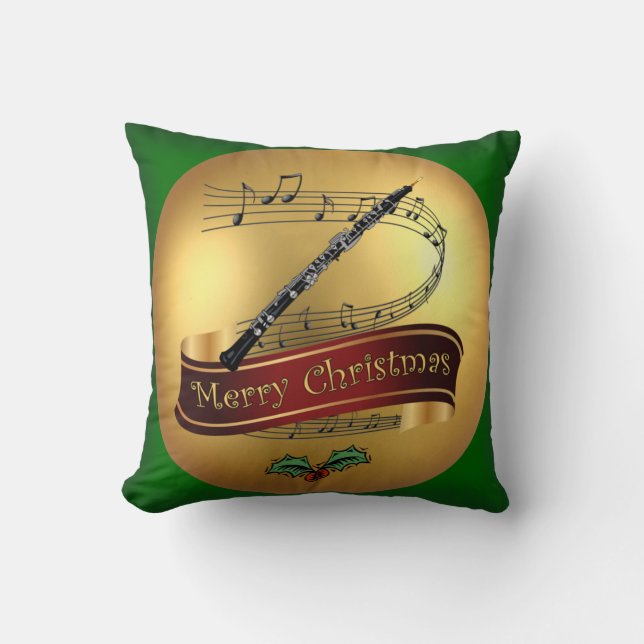 Oboe ~ God jul & Musical Rulla ~ Kudde (Framsida)