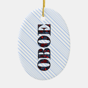 Oboe Heart-text Julgransprydnad Keramik