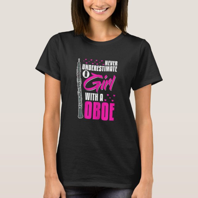Oboe Instrument Music Player Beginner Lesson Obois T Shirt (Framsida)