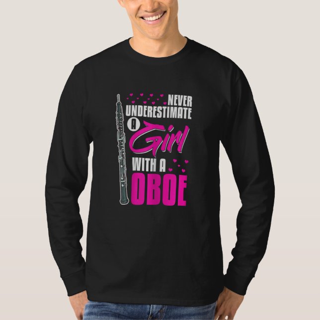 Oboe Instrument Music Player Beginner Lesson Obois T Shirt (Framsida)