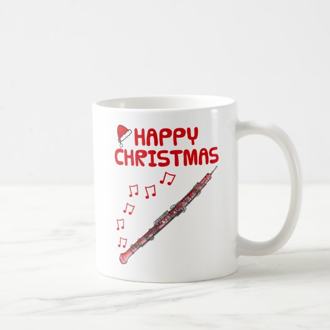 Oboe jul Woodwind Musician Music Teacher Kaffemugg (Höger)
