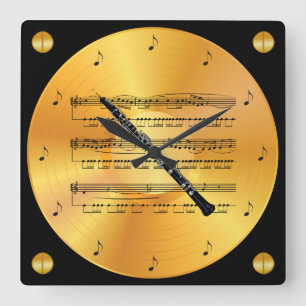Oboe ~ Lakan Music ~ Guld Record ~ Fyrkantig Klocka
