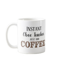 Oboe Lärare lägger bara till kaffemusik