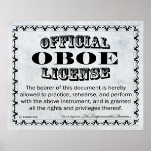 Oboe licens poster