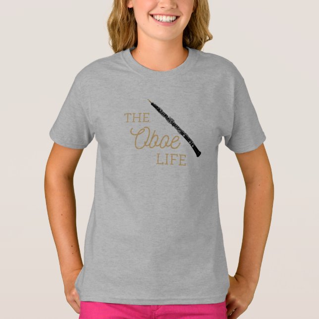Oboe Life Quote Oboist T Shirt (Framsida)