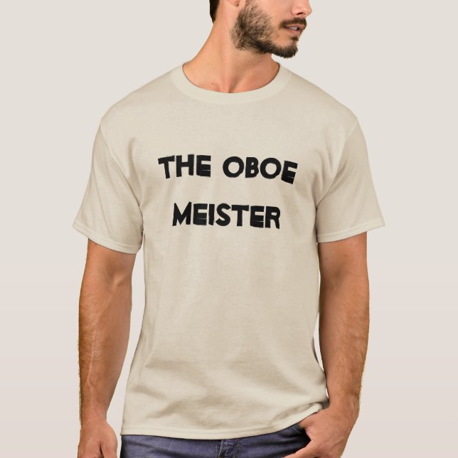 Oboe Meister Musikinstrument för Bleckblås T-shirt (Framsida)