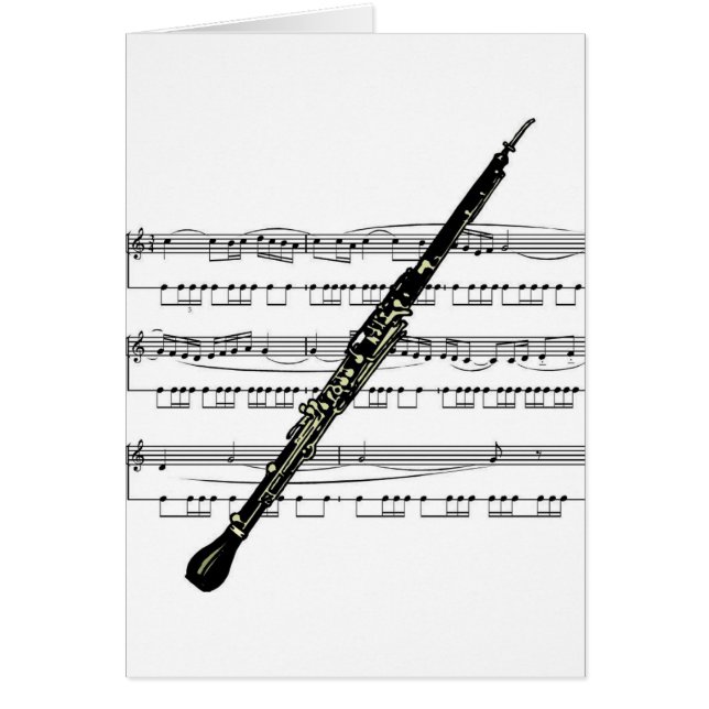 Oboe musical 01 B Hälsningskort (Framsidan)