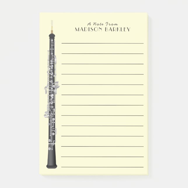 Oboe Musician Music Teacher Post-it Block (Framsida)
