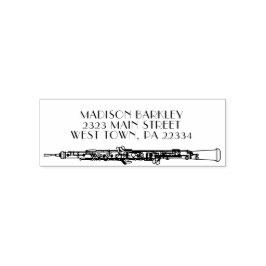 Oboe Musician Music Teacher Självfärgande Stämpel