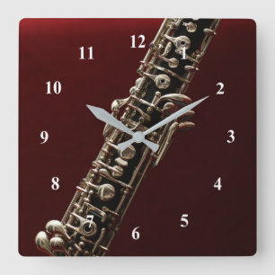 Oboe musikinstrument fyrkantig klocka