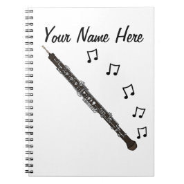 Oboe Oboist Woodwind Musician Music Teacher Anpass Anteckningsbok