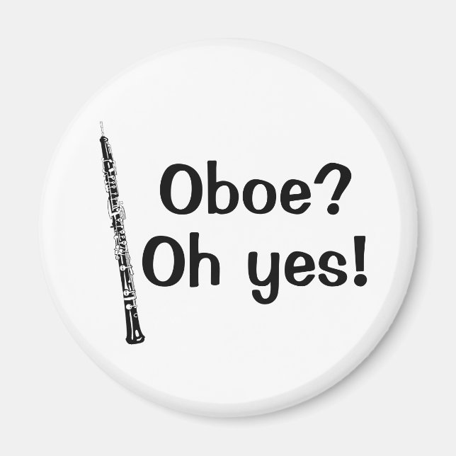 Oboe Oh Ja Music Instrument Magnet (Framsidan)