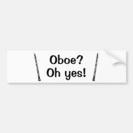 Oboe Oh Yes Music Instrument Funny Bildekal