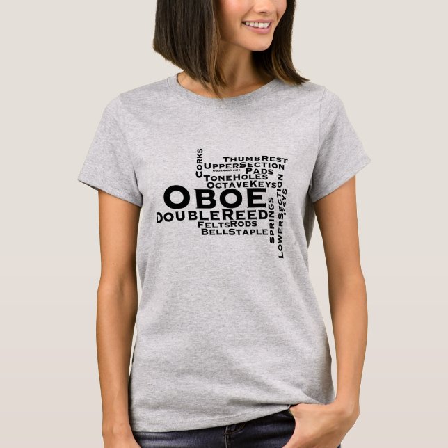 Oboe Ord Cloud Black Text Tee (Framsida)