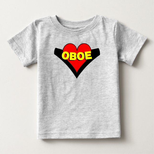 Oboe over Heart T Shirt (Framsida)