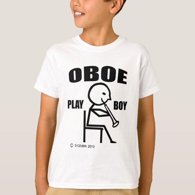 Oboe Play Boy T-shirt (Framsida)