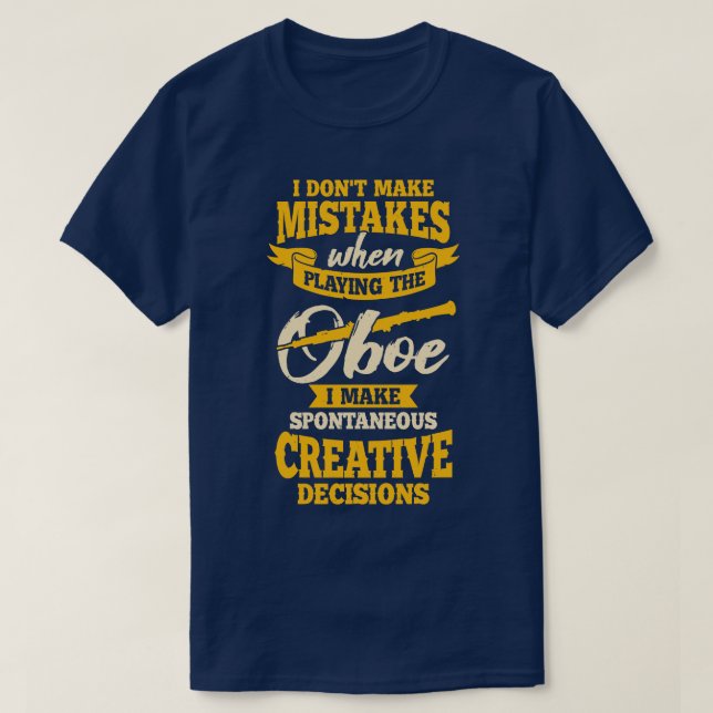 Oboe Player Instrument Oboist Gift T Shirt (Design framsida)