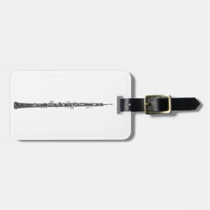 Oboe Shaped Ord Art Black Text Bagagebricka