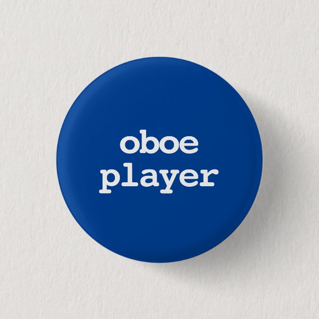 oboe-spelare typografi Knapp (Framsida)