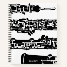 Oboe Spiral bärbar dator i svartvitt