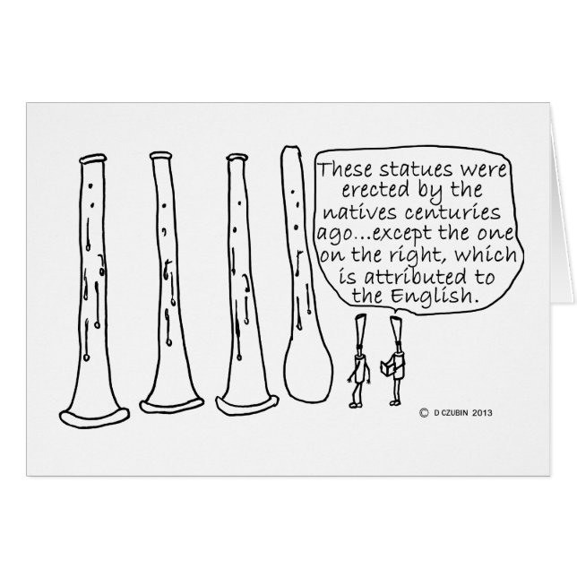 Oboe Statues Hälsningskort (Framsidan Horizontal)