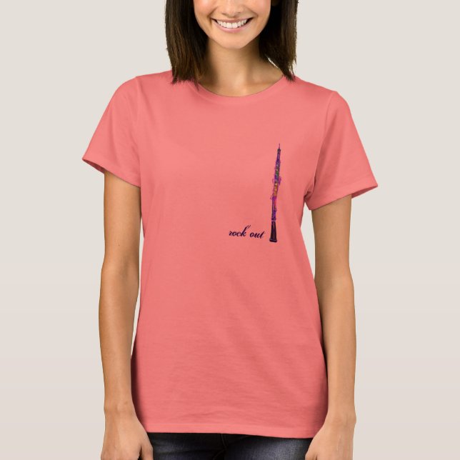 Oboe Sten ut ur T Shirt (Framsida)