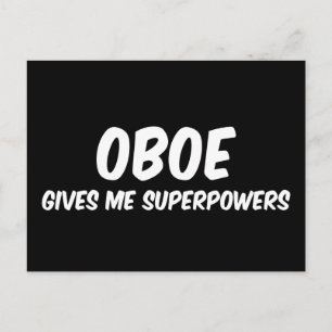 Oboe superkrafter Rollig superhjältemusik Vykort
