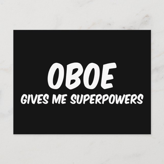 Oboe superkrafter Rollig superhjältemusik Vykort (Framsida)