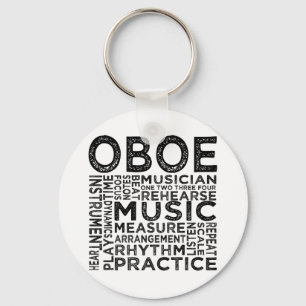 Oboe typografi nyckelring