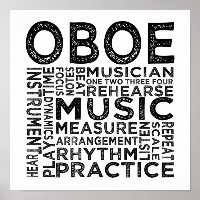 Oboe Typography Poster (Framsidan)