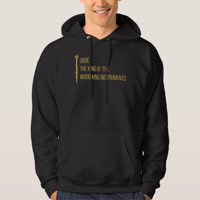 Oboe Woodwind Instrument Brass Music Oboist Tee Ob Hoodie (Framsida)