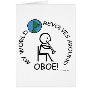 Oboe - World Revolves runt Hälsningskort