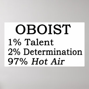 Oboist Hett Luft Poster