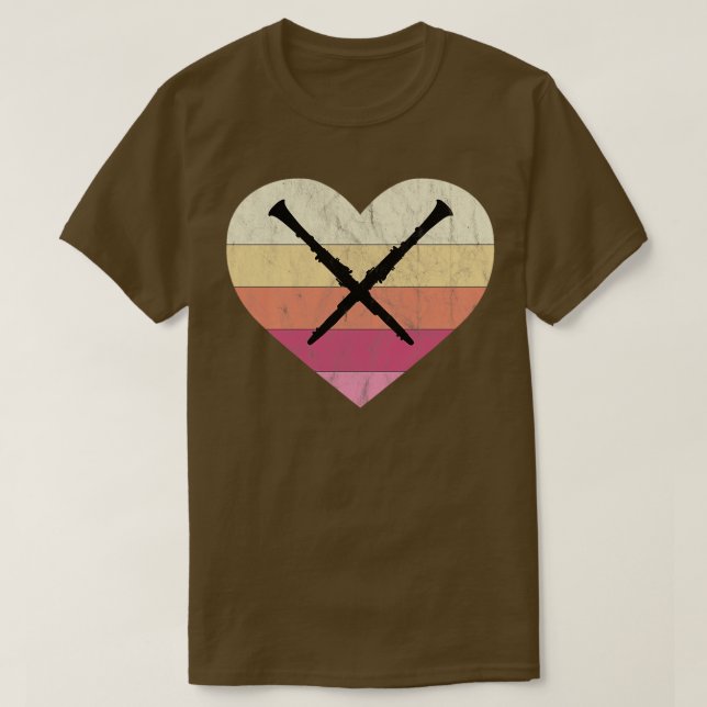 Oboist Kärlek som spelar oboe i orkester T Shirt (Design framsida)