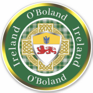 O'Boland Shield & Celtic Kor Personlig Klistermärken