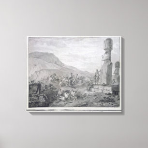 Öbor & monument av påskön, 1786 canvastryck