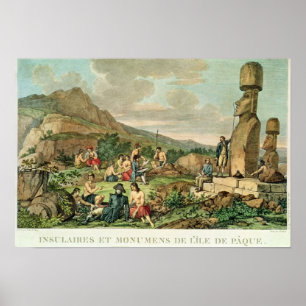 Öbor och monument av påskön poster